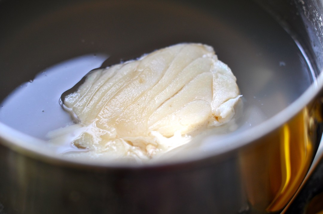 Salted cod with cream and prawns The Copper Kettle