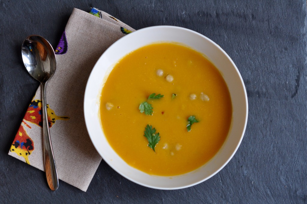 Sweet potato and chickpea soup