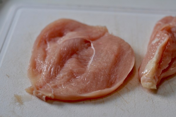 Sliced chicken breast