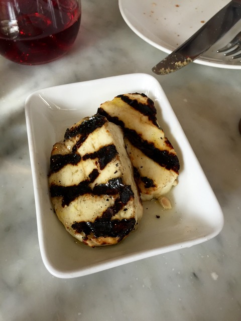 Grilled Haloumi with honey and lemon